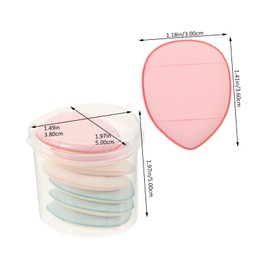 Healvian 7Pcs Mini Finger Makeup Breathable Reusable Cosmetic Tools for Wet Dry Application for Precision Makeup Eyes Nose for