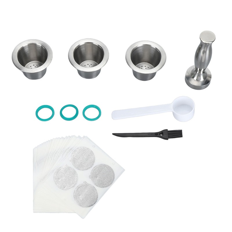 3pcs Refillable Coffee Capsule 304 Stainless Steel Coffee Pods with