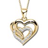 Women's Heart Jewellery Set 925 Sterling Silver with Round Cut