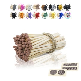 3” Inch Long Wooden Refill Matchsticks with Strike Stickers - Safety Matches Wholesale Bulk Loose by Chandler Studio (Brown, 100 Pieces)