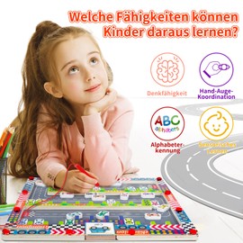 Magnetic Game Labyrinth from 2 3 4 5 Years, Children's Montessori Toy Busy Board 2 Years, Wooden Toy Motor Skills Toy, Magnetic Children's Toy Wooden Gift for Girls Boys