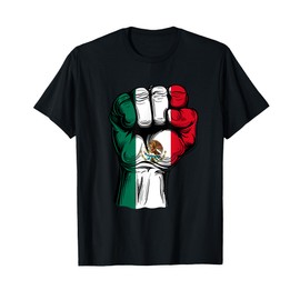 Mexico Handfist Mexican Roots Mexican Flag Mexican Pride T-Shirt