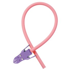 Nursey, 9000086A, Latex Free (Includes Pinch), One-Touch Pin Type, Easy to Put on and Take off, Hemostasis, Band, Purple Pinch, Powder Pink