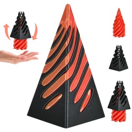 Vicloon Impossible Pyramid Pass Through Sculpture, 3D Printed Spiral Cone Fidget Toy, Mini Vortex Illusion, Anxiety Relief Spiral Cylinder Toy, Stress Relief Finger Game