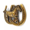 Unbranded Men's Double Horseshoe Horse Belt Buckle Antique Bronze Western
