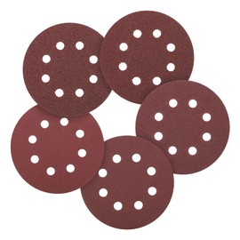 CoCud 100 Pcs 5 Inch Sanding Disc 60/80/120/180/240 Grit 8 Hole Round Hook and Loop Sandpaper for Random Orbital Sander Automotive Car