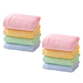 OHPHCALL Kids Face Towels 8 Pack Soft Bath Towels Sturdy Quick Dry Face Washing Towel