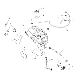 Polaris ATV Filter to Rail Fuel Line Assembly, Genuine OEM Part 2520444, Qty 1