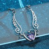 Xtwe Pulsera Mujer Brazalete De Plata 925 Corazón Alas Ángel