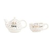 Sass and Belle Metallic Monochrome Mum Tea Time Teapot For