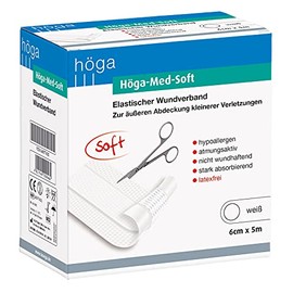 Höga Med-Soft Elastic Wound Dressing - 5m x 6cm - Wound Plasters Hypoallergenic Breathable Non Wound Absorbing