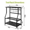 YIZAIJIA Garden Tool Organizer Holder Heavy Duty Steel Rack Up