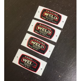 Weld Racing 4 Weld Square Racing Lip Decals Draglite rims Pro Stars drag alumastar wheels