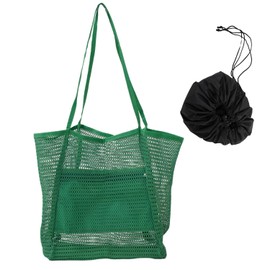 maisondeunmaillot Beach Bag, Pool Bag, Mesh Bag, 6.5 gal (22 L), Tote, Washable, Lightweight, Nylon Bag, Pool, Sauna, Spa, Eco Bag, green