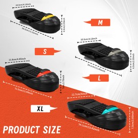 LG09 CE & ASTM Certified Slip-Resistant Shoe Covers | SRO Anti-Slip Overshoes | Lightweight Titanium Alloy Toe | Waterproof Work Boot Covers for Men/Women (34-48) (S（US4-7，Women）)