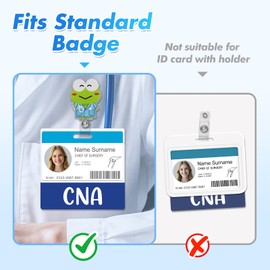 Besoar 5 Pack CNA Badge Buddy Card Holder - Horizontal Certified Nursing Assistant Nursing Accessories Blue Pink Purple Red Black Colors ID Name Identification Tags for Hospital Medical Work