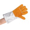 1 Pair Cowhide Welding Gloves Heat Resistant Fireproof Hard Wearing
