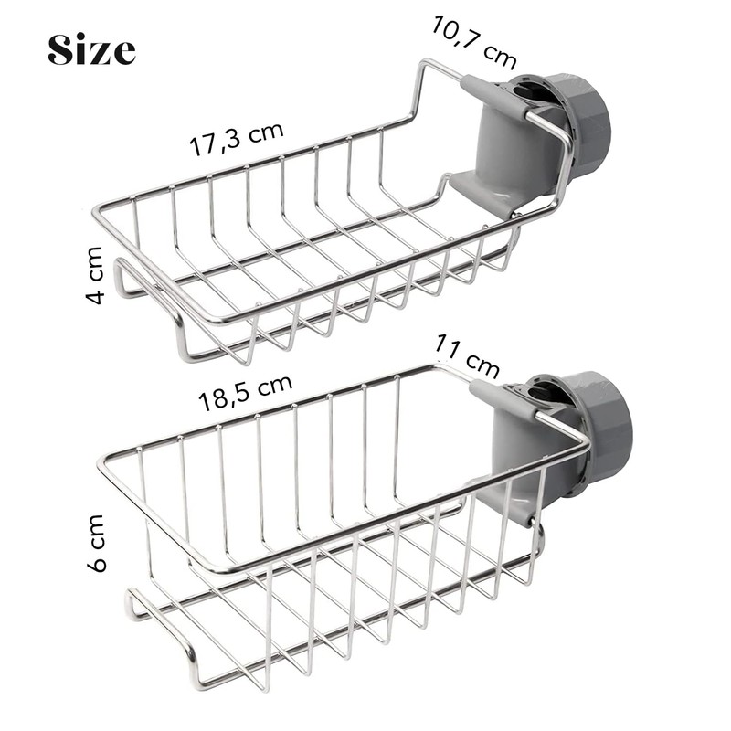 2 Non-Drilling Bathroom Shelves | Stainless Steel Shower Racks |