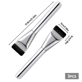 Youery 3 Stück Ultra Thin Make Up Foundation Brush, Flacher Foundation Pinsel, Foundation Makeup Pinsel, Wiederverwendbar Concealer Pinsel für Cremige, Pudrige oder Flüssige Foundation