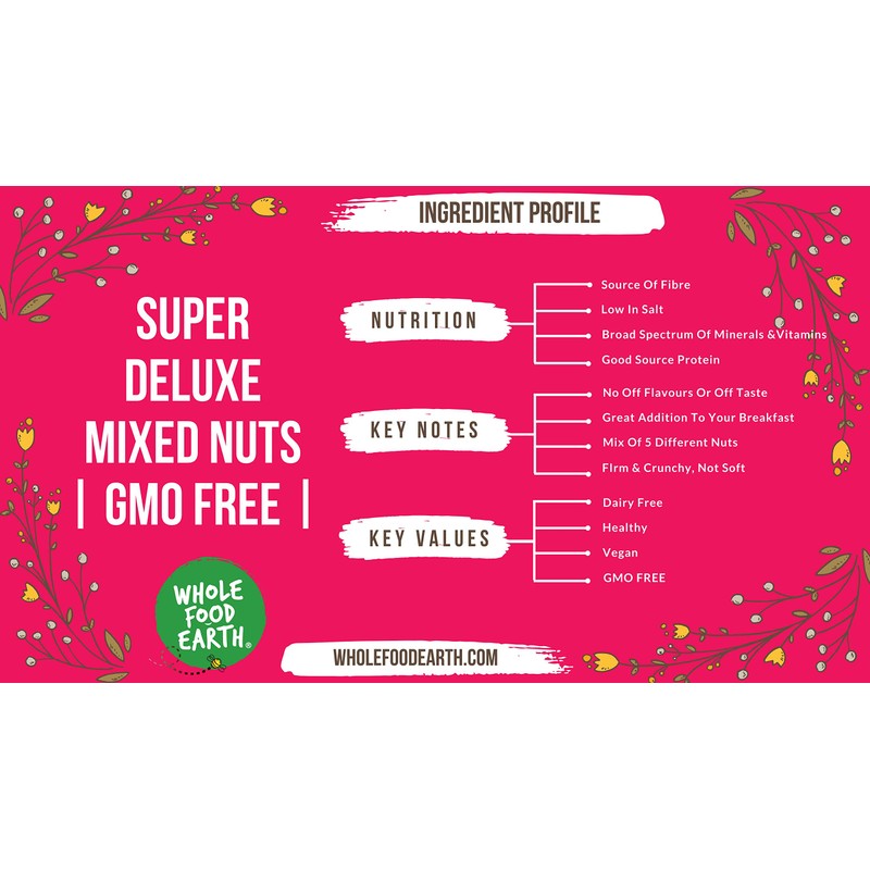 Wholefood Earth Super Deluxe Mixed Nuts 1 kg | GMO