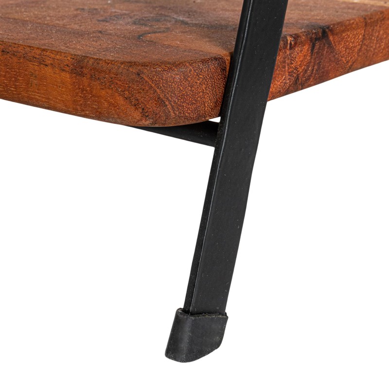Creative Co-Op Acacia Wood 2-Tier Serving Stand