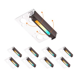 CLOUDY BAY [8 Pack] 4 Inch 3W 5CCT Hardscape Paver Light,Retainng Wall Lights Outdoor,IP65 Waterproof,2700K/3000K/3500K/4000K/5000K Selectable,12V-15 VAC/DC Low Voltage,Frost Lens Step Deck Light