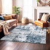 Rugshop Distressed Abstract Square Area Rug 6'6" x 6'6" Blue