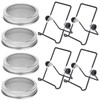 Lulonpon 4 Pieces Sprouting Lids, 304 Stainless Steel Screen Sprout
