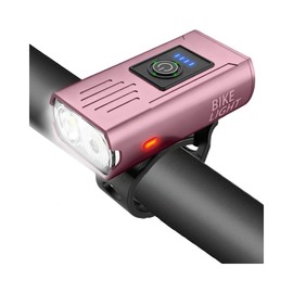 The 2025 Upgraded Front and Rear Bike Lights (Pink Version) have super bright illumination IPX4 waterproof USB convenient charging easy to install and fit mountain bikes well (pink)