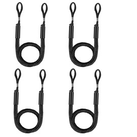 Boat Bungee Dock Lines, Mooring Rope for Docking with Loop, Boat Ropes, Boat Accessories, Quick and Easy Dock for PWC, Kayak, Jet Ski, Seadoo, WaveRunner, Pontoon, Bass Boat (Black)