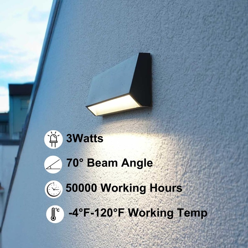 ZONK Outdoor Indoor LED Step Lights 110V -240V, Waterproof IP65
