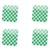 4 PCS Green Acrylic Cup Coasters, 9.5cmx9.5cm Square Acrylic Coasters,