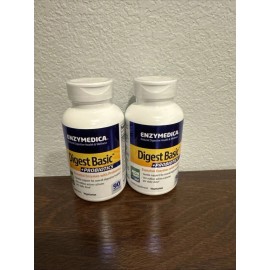Enzymedica 2 Pack. Enzymedica Digest Basic +PROBIOTICS Dietary Supplement - 90 Caps 09/25