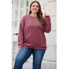 OLRIK Plus Size Sweaters for Curvy Women Oversized Corduroy Pullover
