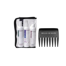 Brandywine - Productos para el cuidado del cabello humano y sintético (kit de mantenimiento y peine de dientes anchos)