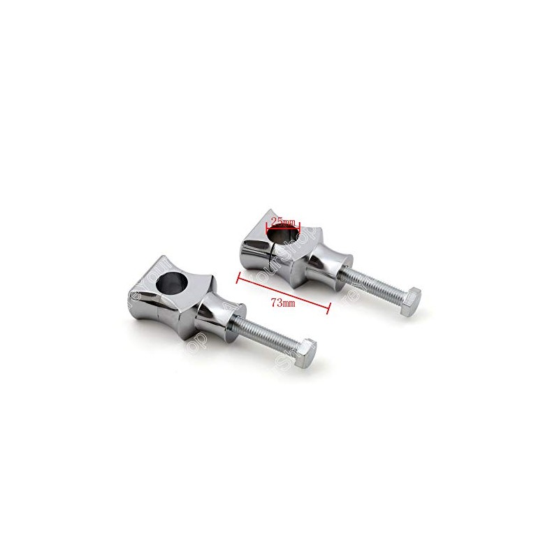 Topteng 1 Inch 25 mm Chrome Riser Clamp for Harley