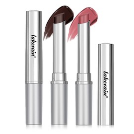 Honey Lipstick Set, 2PC Black & Pink Moisture Shine Tinted Lip Balm For Dry Lips, Hydrating Lipstick Nourishing Lip Plumping Enhance Natural Color, Creamy Formula