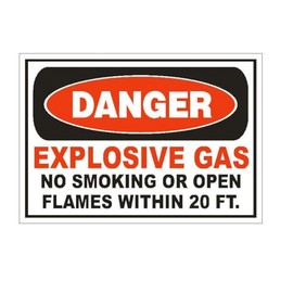Generic Danger Explosive Gas Sticker Safety Decal D882 No Smoking No Flames