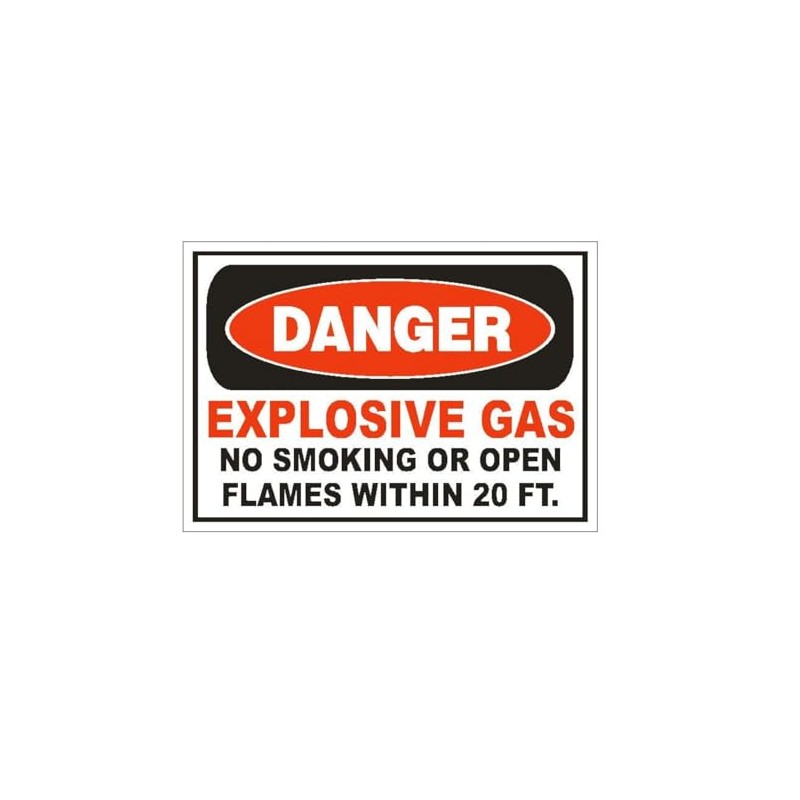 Generic Danger Explosive Gas Sticker Safety Decal D882 No Smoking