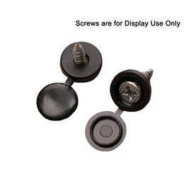 100Pcs Hinged Screw Caps, Plastic Screw Cover Caps, Folding Screw Cover Cap, Snap Washer Covers Flip Tops for Covering Screw Heads, Screw Protection(Black)