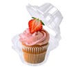 NPLUX 50 Pack Individual Cupcake Containers Plastic Cupcake Boxes Cupcake