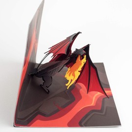 papercrush® Pop-Up Card Dragon - Special 3D Birthday Card for Children's Birthday or Teenagers, Teenagers - Children's Birthday Card for Boys with Envelope
