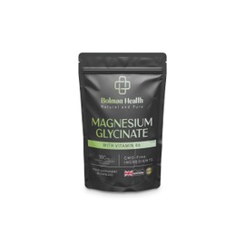 Magnesium Glycinate with Vitamin B6 | 180mg Elemental Magnesium Per Serving | Supports Muscle, Nerve & Energy Function | 60 Vegan HPMC Capsules | Non-GMO | Gluten-Free Magnesium Supplement