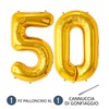 FUNFEST Palloncini 50° Compleanno Oro – Gigante 100cm