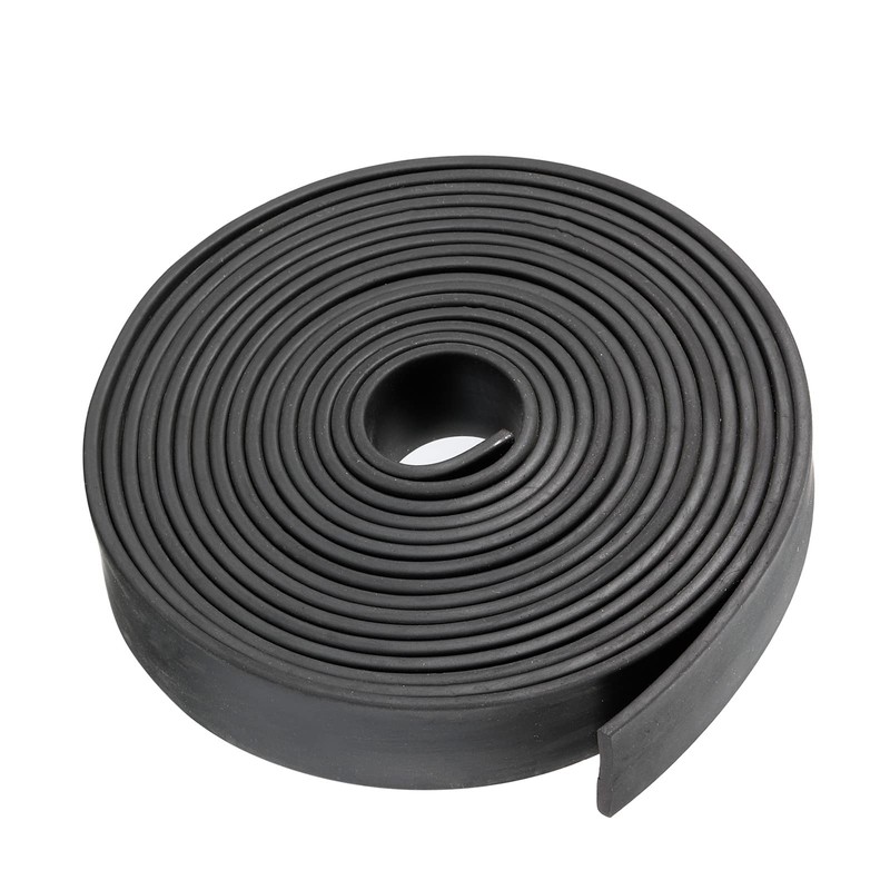 sourcing map Neoprene Rubber Sheet Rolls 3mm(T) x25mm(W) x2m(L), Solid