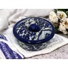 Handmade Blue & White Talavera Tortilla Bin | Mexican Pottery