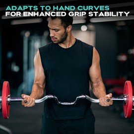 BAIRBRE Gym Grips for Men & Women - Anti-Slip Workout Grips Gym Gloves Ergonomic Fingerless Design Weight Lifting Grip for Dumbbell,Deadlifts Pull-Ups Crossfit Training, Sweat-Free Palm Protection