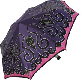 Doppler Manufaktur VIP Women Pocket Umbrella Opens and Function Satin Purple Tendril