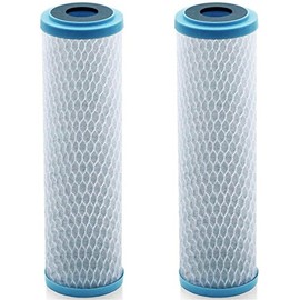 Lake Industries Universal KDF 55/Activated Carbon Water Filter Cartridge - 10 Micron - Replacement 10 inch CTO Water Purifier Filter, (NSF 42 Certified) (2-pack)