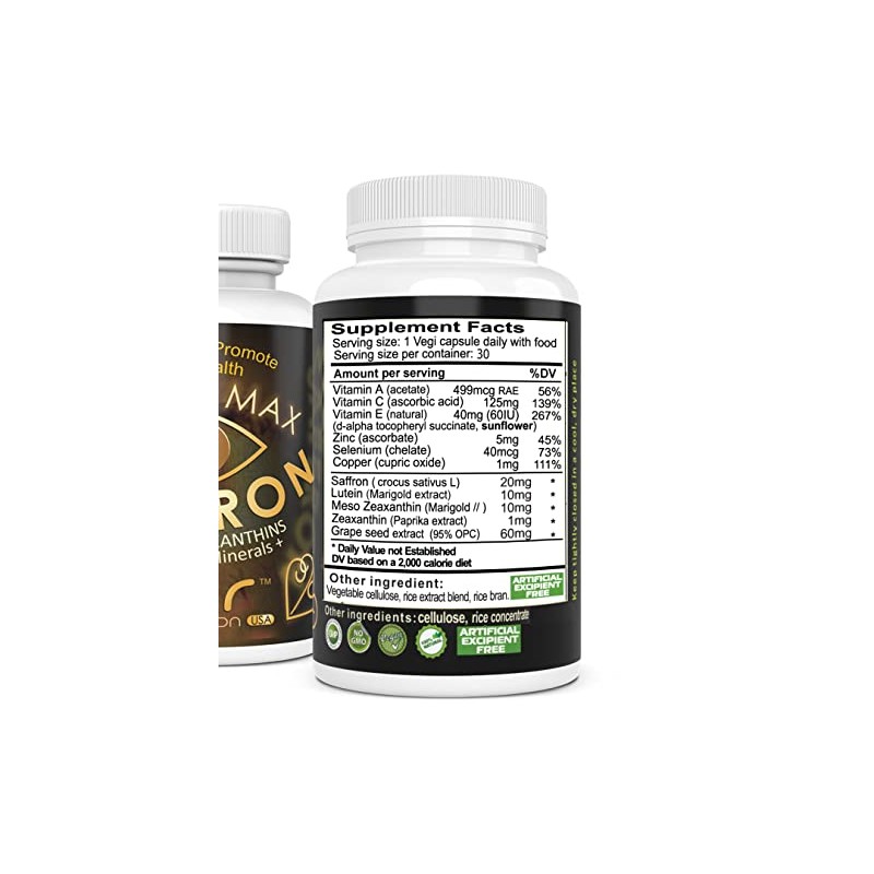 Vision Max Eye Vitamins Dietary Supplement - Supports Vision, Ocular